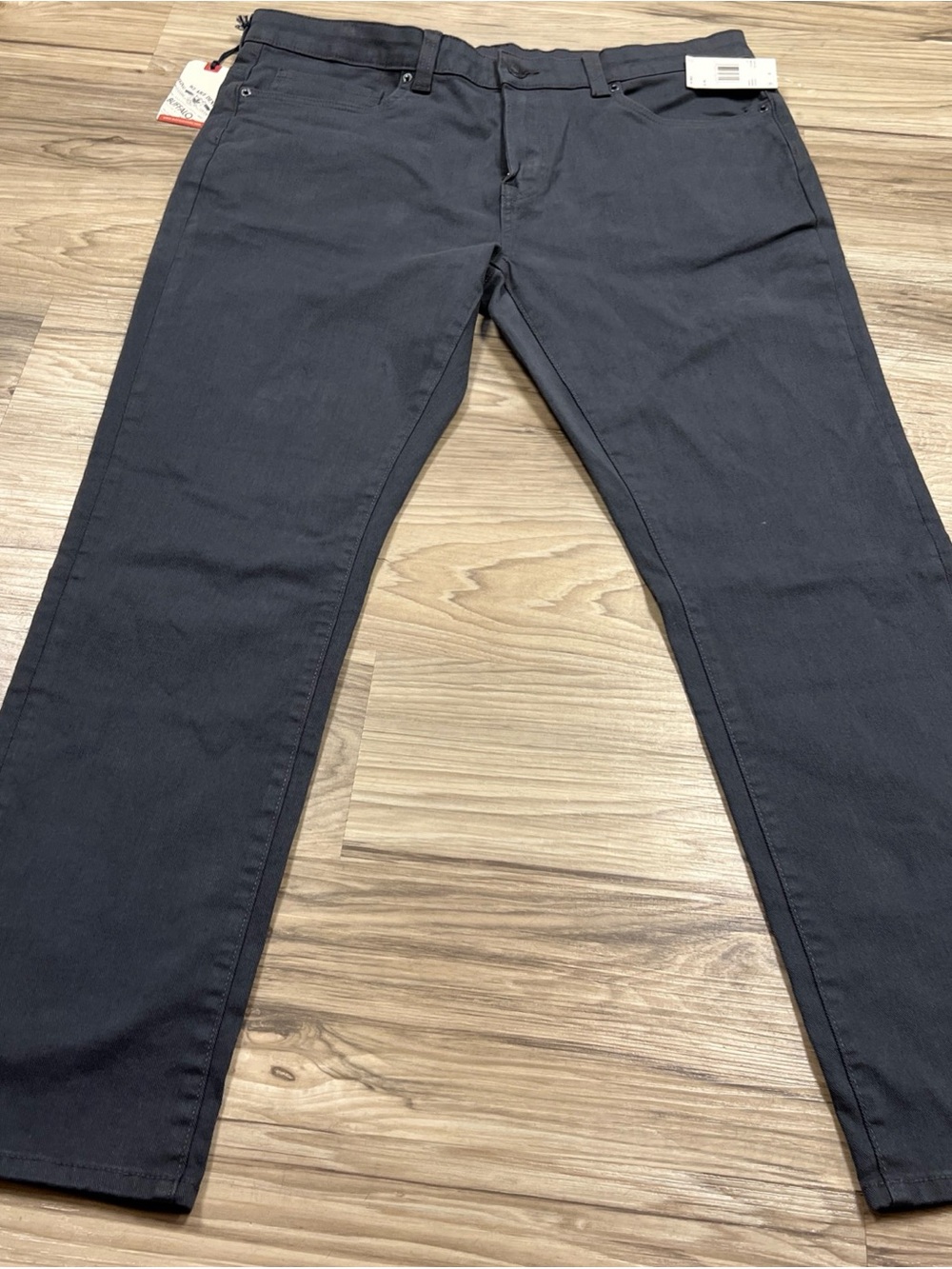 Buffalo By David Bitton Ash-X Jeans Slim Fit Stretch Charcoal Men's 36x30 $99